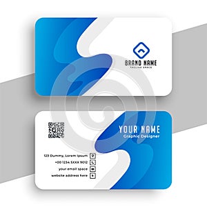 trendy business card layout for individual contact or information