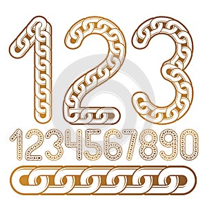 Trendy business numbers collection, vector numeration. Created u