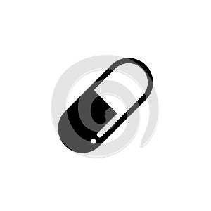 Trendy Capsule Medicine Healthcare Icon Vector Template Logo Illustration