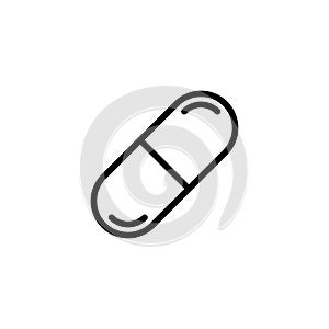 Trendy Capsule Medicine Healthcare Icon Vector Template Logo Illustration