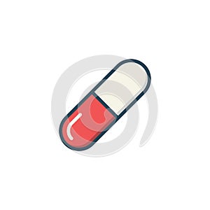 Trendy Capsule Medicine Healthcare Icon Vector Template Logo Illustration