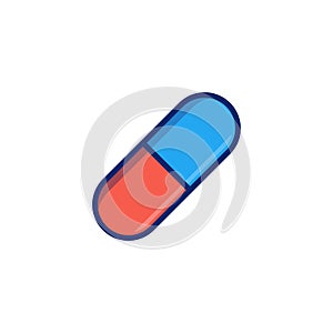 Trendy Capsule Medicine Healthcare Icon Vector Template Logo Illustration