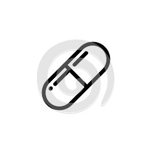 Trendy Capsule Medicine Healthcare Icon Vector Template Logo Illustration