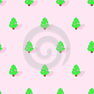 Trendy Christmas pattern seamless. Xmas winter decoration backgrop. Christmas tree pastel color background. New Year design