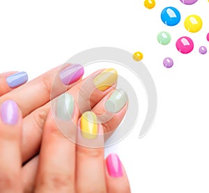 Trendy Colourful Manicure