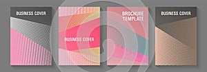 Trendy covers design. Geometric shapes with colorful gradients.