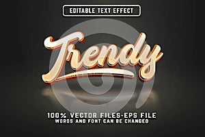 Trendy 3d Text Effect Premium vectors