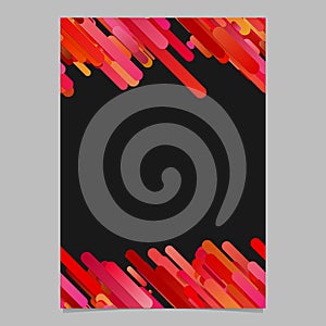 Trendy diagonal gradient rounded stripe pattern brochure background template