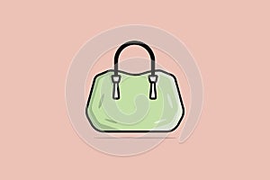 Trendy Fashion Women Bag or Purse vector illustration. Beauty fashion objects icon concept. Modern designer ladies handbag vector