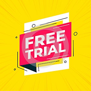 trendy free trial yellow background sign in for access