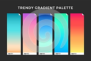 Trendy gradient swatches