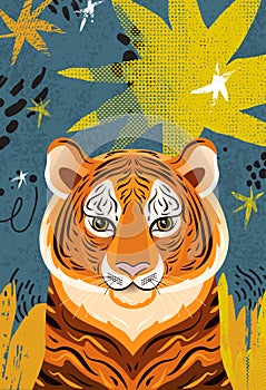 Trendy greeting card - Year of the Tiger