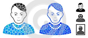 Trendy Guy Mosaic Icon of Circle Dots photo