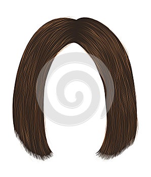 Trendy hairs brunette brown colors . kare parting . beauty fashion