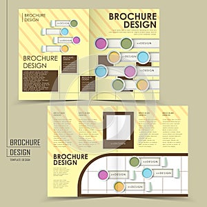 Trendy half-fold brochure design