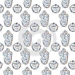 Trendy Hand drawn Cozy Home Decoration seamless pattern illustration vector