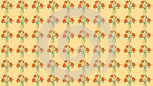 Trendy Hand drawn florals , Flower bouquet illustration Seamless Pattern Design