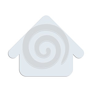 Trendy house light blue icon for app or website. Modern vector illustration isolated on white background.