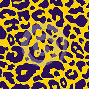 Trendy leopard abstract seamless pattern. Hand drawn wild animal cheetah skin yellow texture. Fashion print design, fabric,