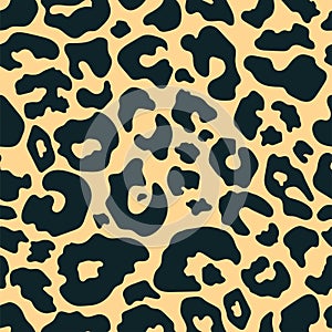 Trendy leopard seamless pattern. Hand drawn wild animal cheetah skin brown texture for fashion print design, fabric, textile,