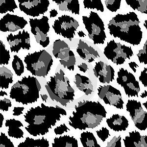 Trendy leopard seamless pattern monochrome