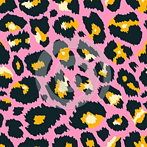 Trendy leopard seamless pattern pink