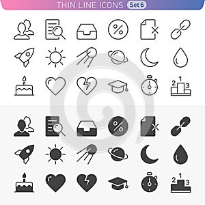 Trendy line icons