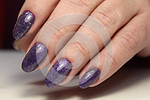 Trendy manicure design on a beautiful background