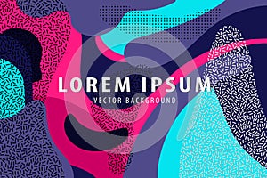 Trendy memphis background