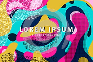 Trendy memphis background