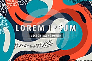 Trendy memphis background