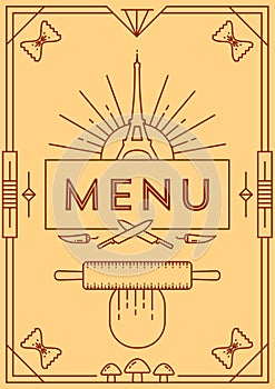 Trendy Menu Design with Linear Icons