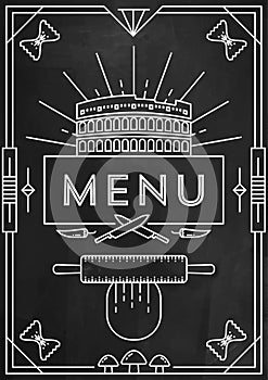 Trendy Menu Design with Linear Icons