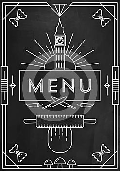 Trendy Menu Design with Linear Icons