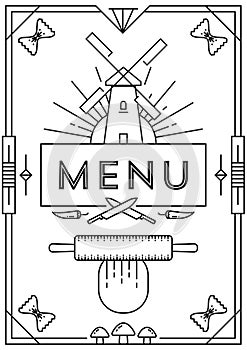 Trendy Menu Design with Linear Icons