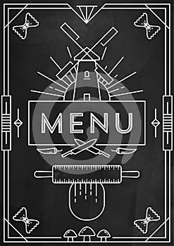 Trendy Menu Design with Linear Icons