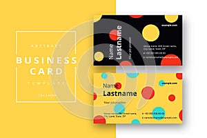 Trendy minimal abstract business card template. Modern corporate stationery id layout with geometric pattern. Vector fashion