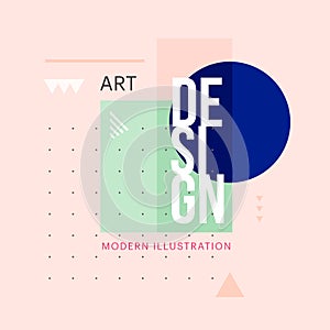 Trendy minimalistic geometric shape design. Vector modern art elements for business cards, invitations, gift cards