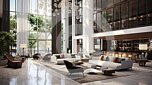 trendy modern interior hotel