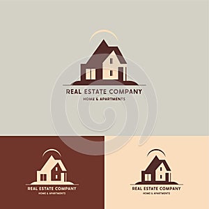 Trendy Modern Real Estate Logo.