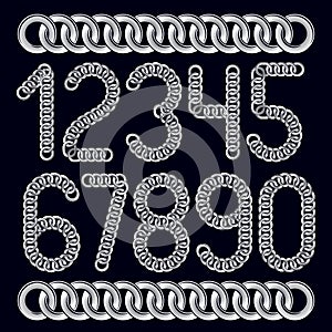 Trendy numbers collection, vector numeration.