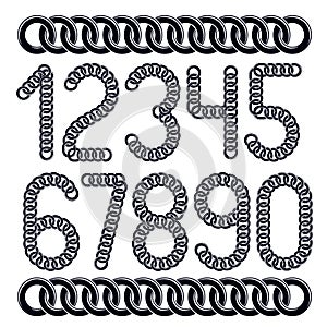 Trendy numbers collection, vector numeration. Created using conn