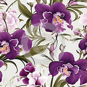 Trendy orchid pattern for magnets