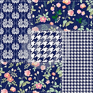 Trendy patchwork design.