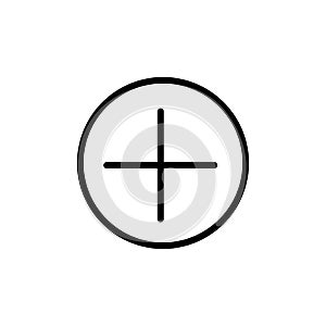 Trendy Plus icon. Line style. Web buttons or app buttons concept vector.
