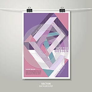 Trendy poster template design
