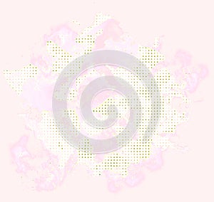 Trendy rose pattern and flack in a halftone style