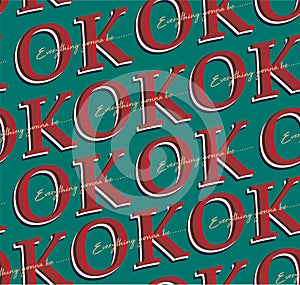 Trendy Seamless pattern with typo letters