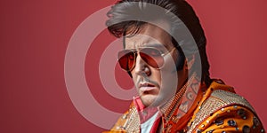 Trendy Stock Photo Showcasing Fashion And Hair Inspired By Elvis Presley