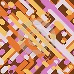 Trendy striped seamless pattern in modern memphis style.Creative geometric wallpaper.Vector illustration.